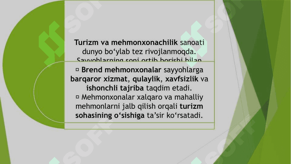 Turizmda brend mehmonxonalar 2
