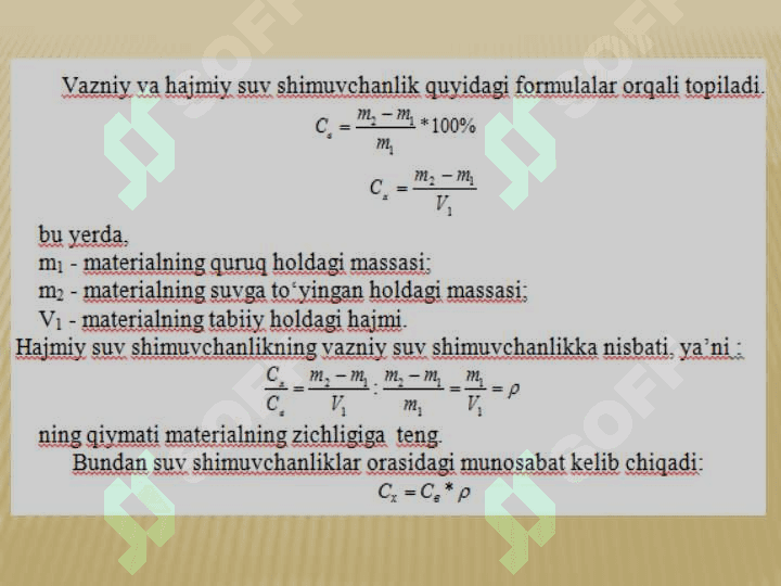 Qurilish materiallarining asosiy xossalari 6