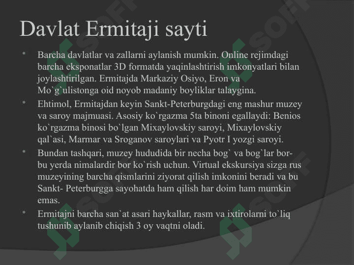 Kichik Virtual muzey loyihasini shakllantirish 4