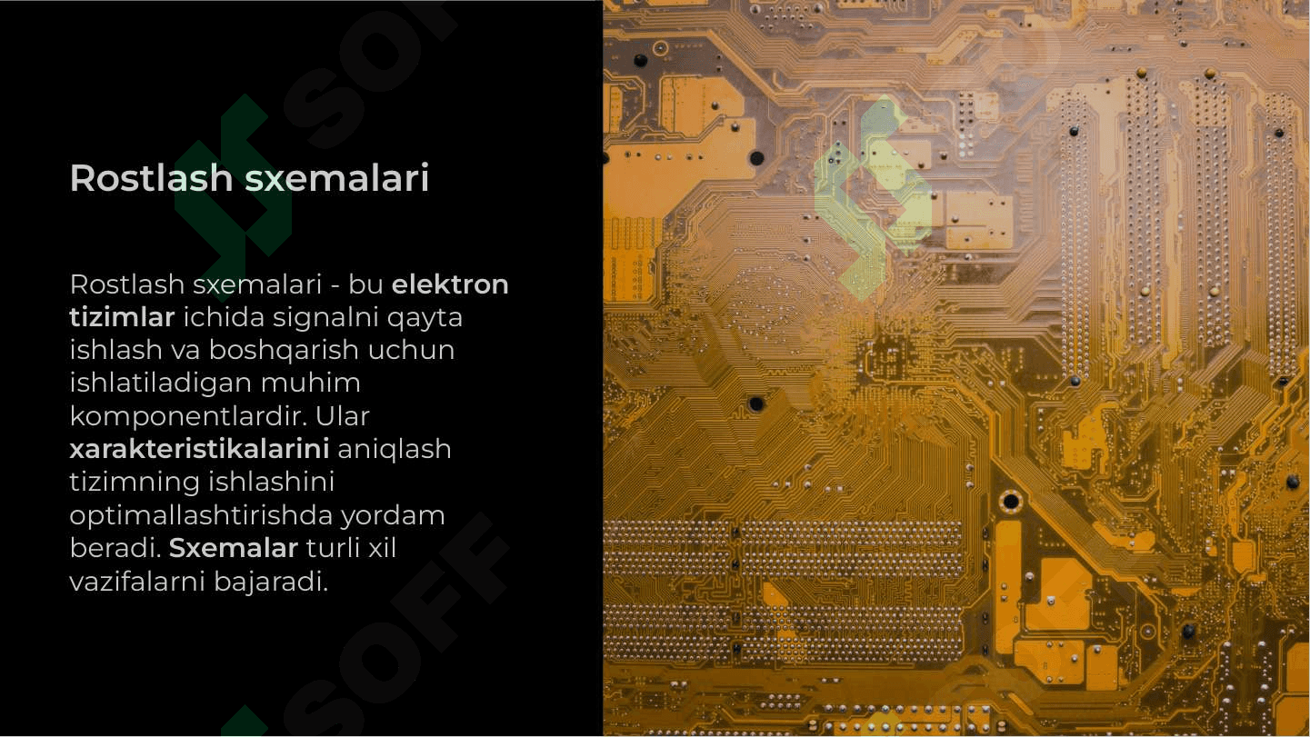 Rostlash sxemalarining statik xarakteristikalari 3
