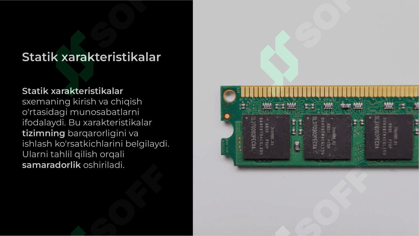 Rostlash sxemalarining statik xarakteristikalari 4