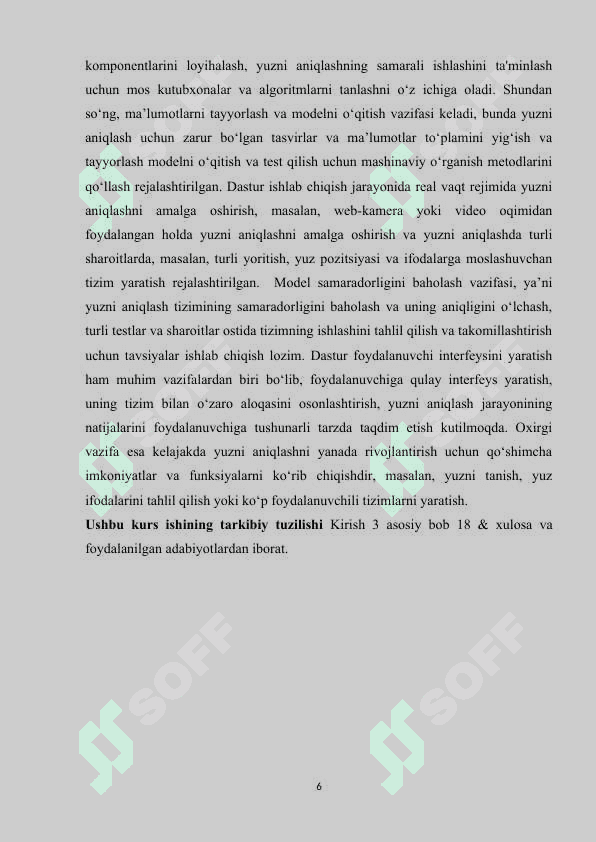 Sun'iy  intellekt asosida yuzni aniqlash dasturini ishlab chiqaish k.docx 6