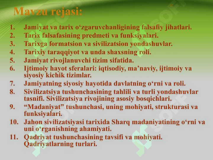 Jamiyat falsafasi va inson borlig’i 2