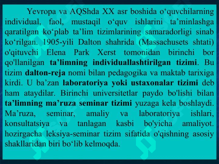 Ta’limni tashkiliy shakllari va metodlari 8