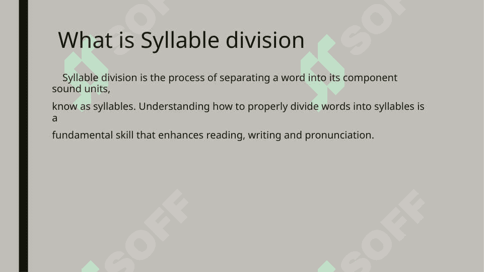 The theme: Syllable Division 3