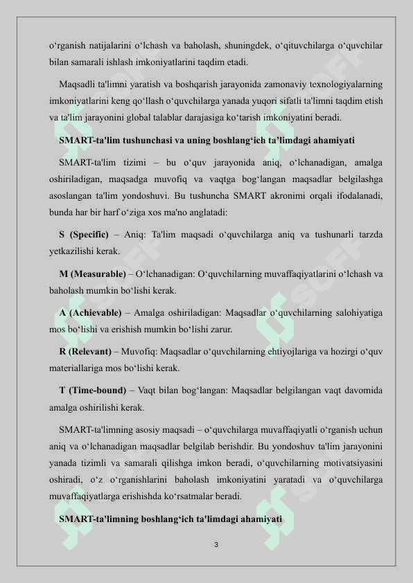 Boshlang'ich ta'lim yo'nalishida SMART- ta'lim va interaktiv ta'li vositalari. Masofaviy ta'limni boshqaruv tizimi - Moodleda kurs yaratish va foydalanuvchilar bilan ishlash. 3