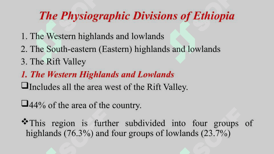 CHAPTER THREE THE TOPOGRAPHY OF ETHIOPIA AND THE HORN 4
