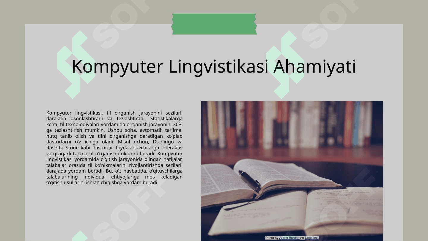 Kompyuter lingvistikasi. Tillarni intensiv õrganish dasturlari 4
