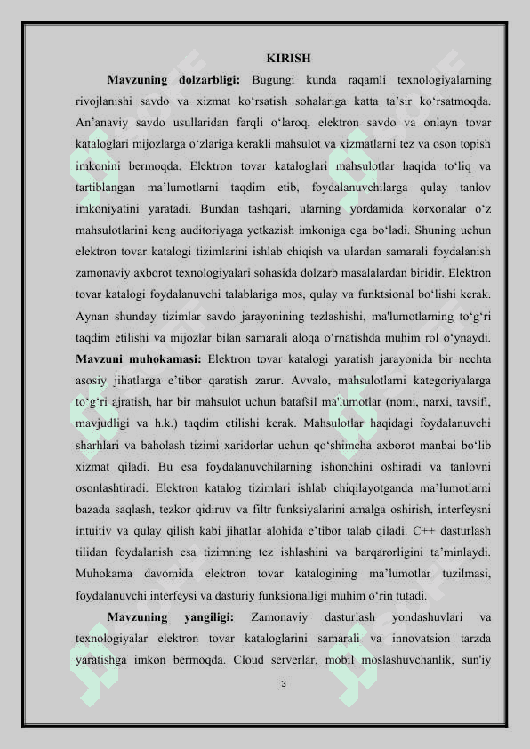 ELEKTRON TOVAR KATOLOG TIZIMINI YARATISH. 3