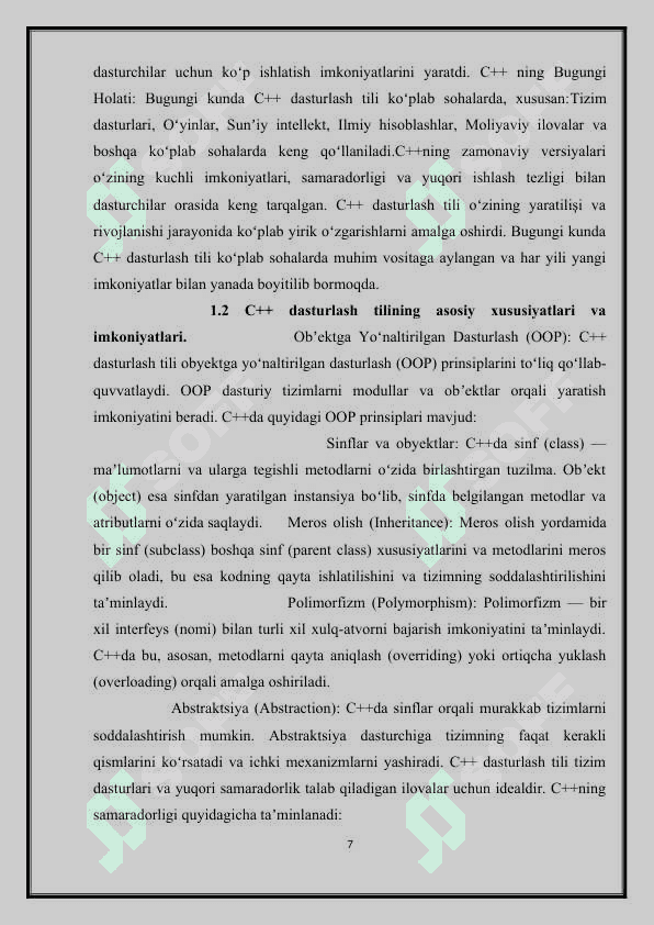 ELEKTRON TOVAR KATOLOG TIZIMINI YARATISH. 7