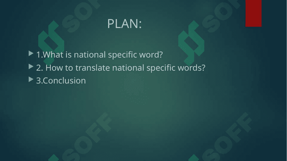 Translation of national specific words 2
