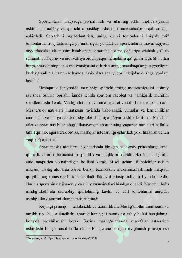 Sport mashg‘ulotlarini boshqarish va nazoratining o‘ziga xosligi 7
