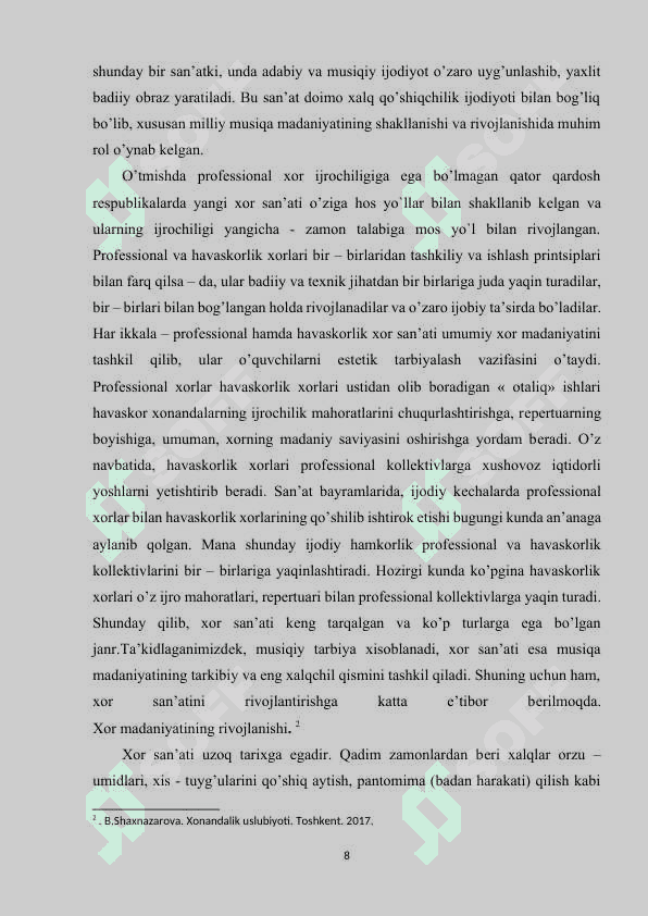 XOR MA’DANIYATINING KELIB CHIQISH TARIXI 8