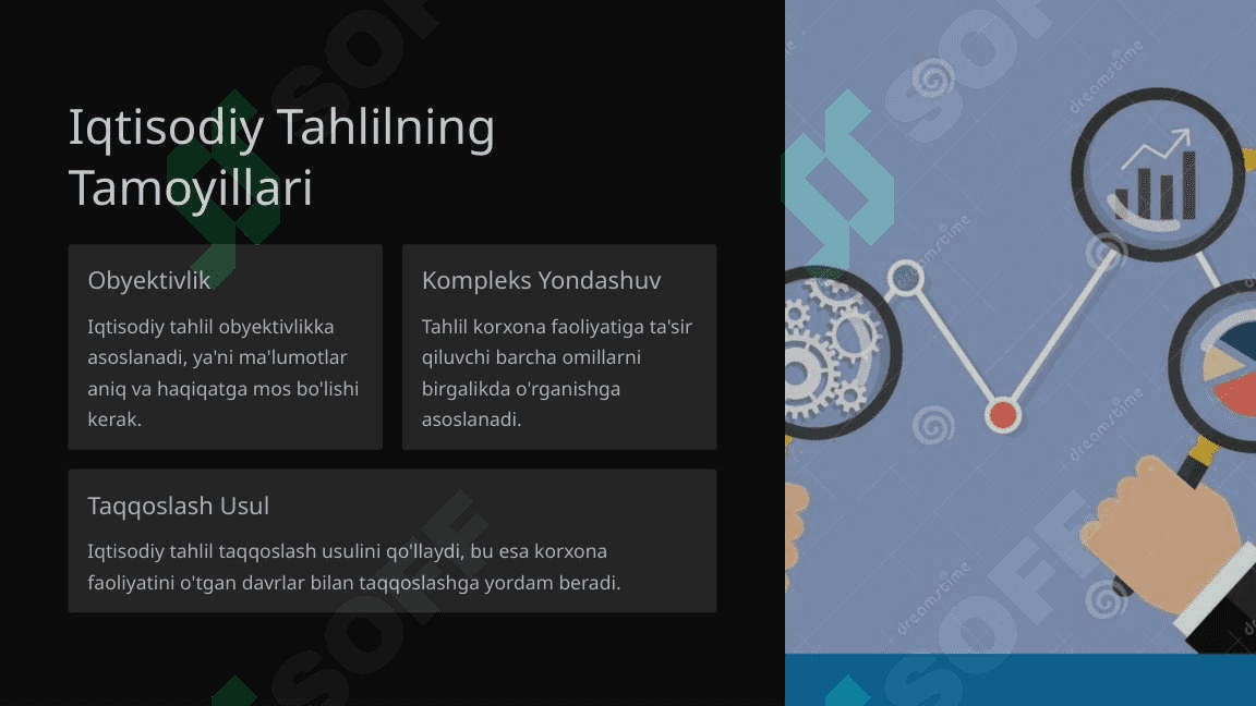 Iqtisodiy tahlil: Korxona faoliyatini baholash | Mustaqil ish | Prezentatsiya 4