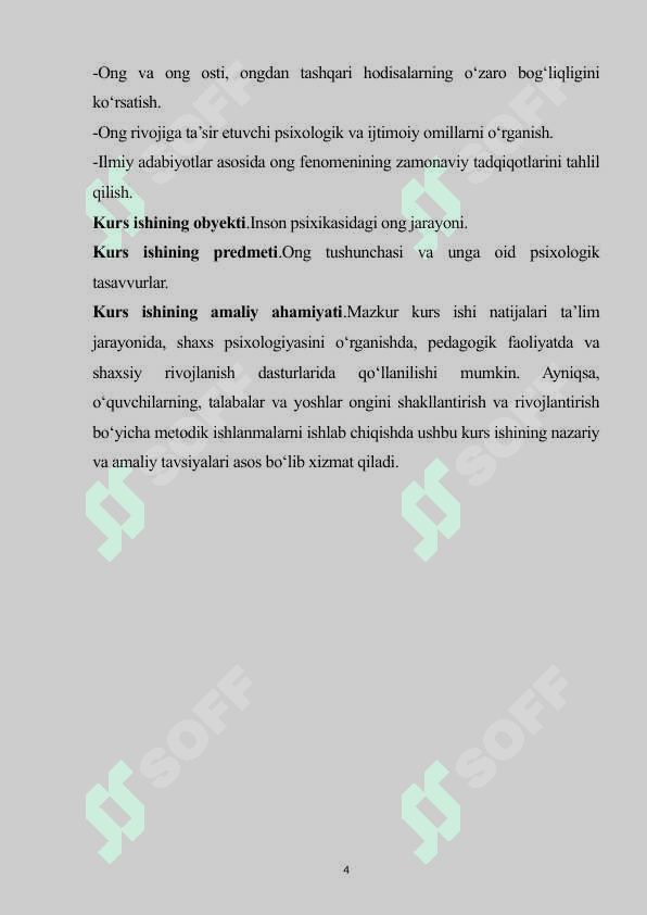ONGNING TARIFI VA HAQIDAGI PSIXOLOGIK TASAVVURLAR 4