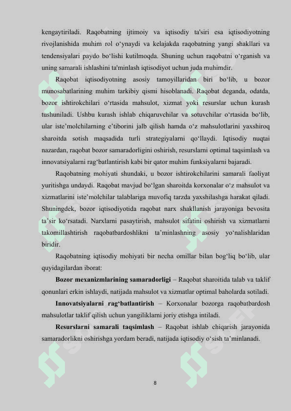 RAQOBAT VA MONOPOLIYA 7