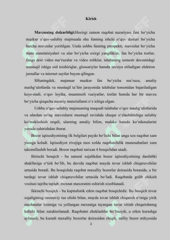 Raqobat va manapoliya 2