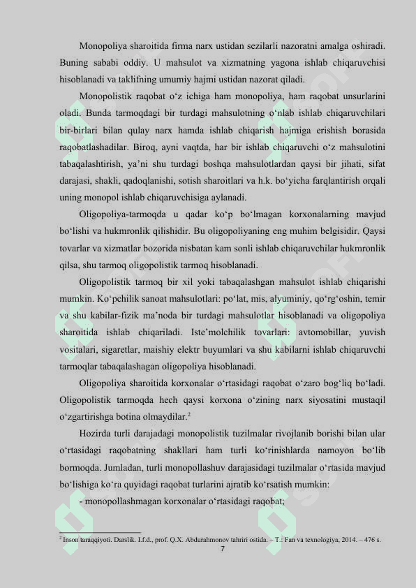 Raqobat va manapoliya 7