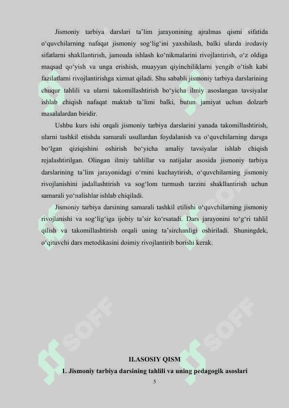 Jismoniy tarbiya darsining tahlili 5