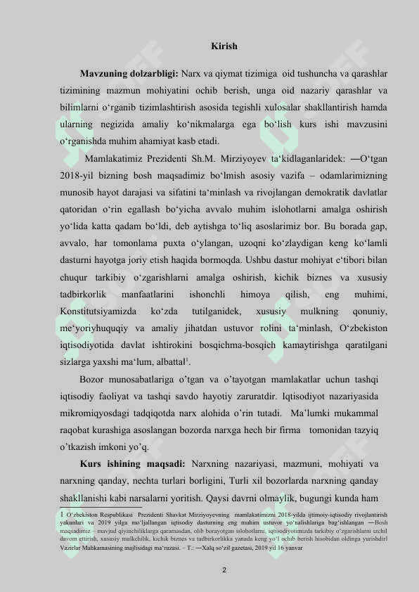 Bozor iqtisodiyotida davlatning narx soyosati va inflyatsiyaga qarshi kurashish siyosati 2
