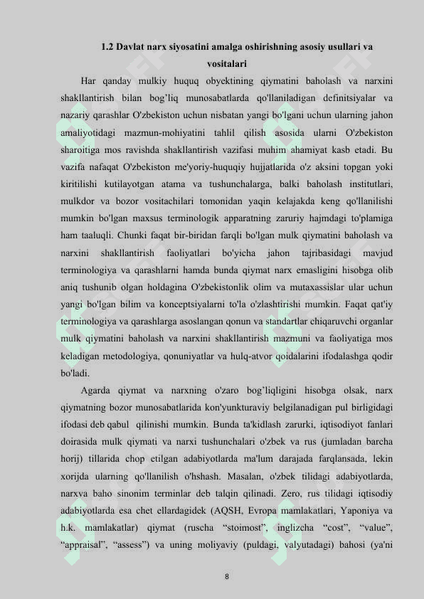 Bozor iqtisodiyotida davlatning narx soyosati va inflyatsiyaga qarshi kurashish siyosati 8