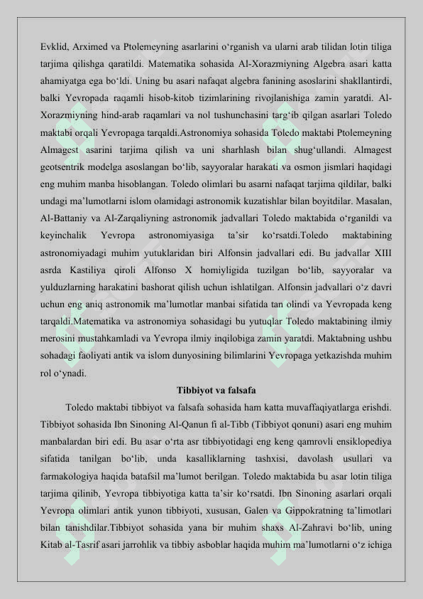 Alfonso X davrida Toledo maktabi 25 8