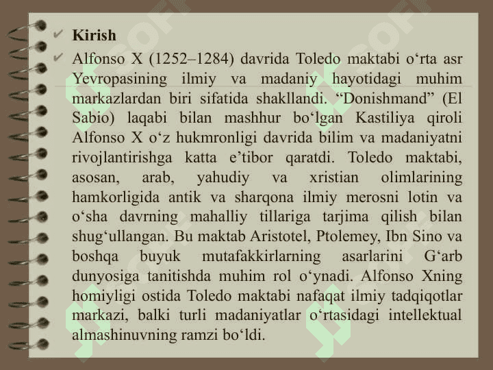 Alfonso X davrida Toledo maktabi 4