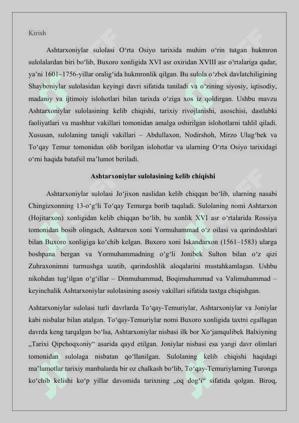 Ashtarxoniylar sulоlasi mashhur vakillari  ular tоmоnidan o‘tkazilgan islоhоtlar 25 2