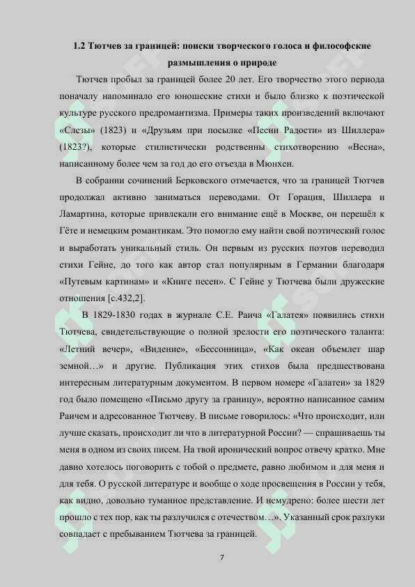 Лирика природы Ф.И. Тютчева 7