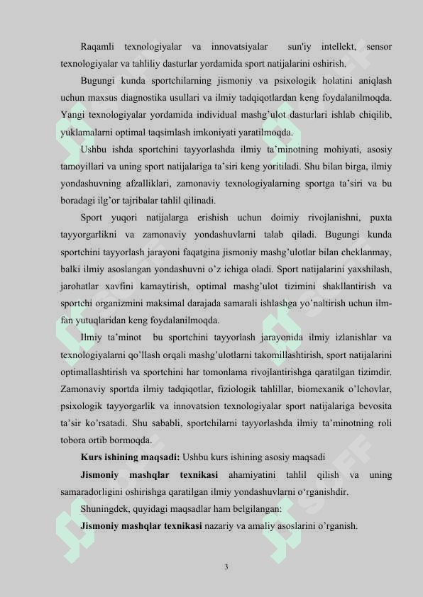 Jismoniy mashqlar texnikasi 3