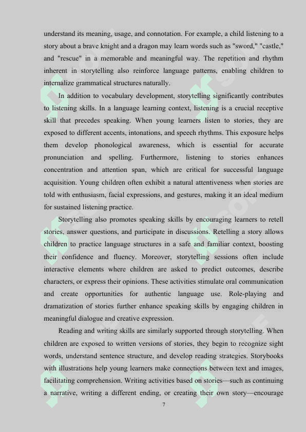 Using stoeytelling in teaching grammar in 5th grades 7
