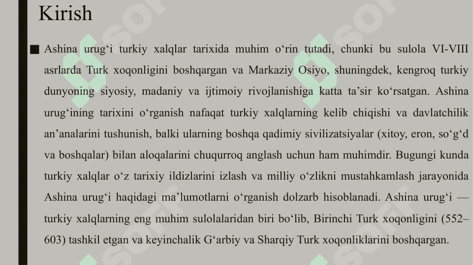 Аshina urug‘i haqida ma’lumоtlar va ularning asl tariх bilan bоg‘liqligi 25 4