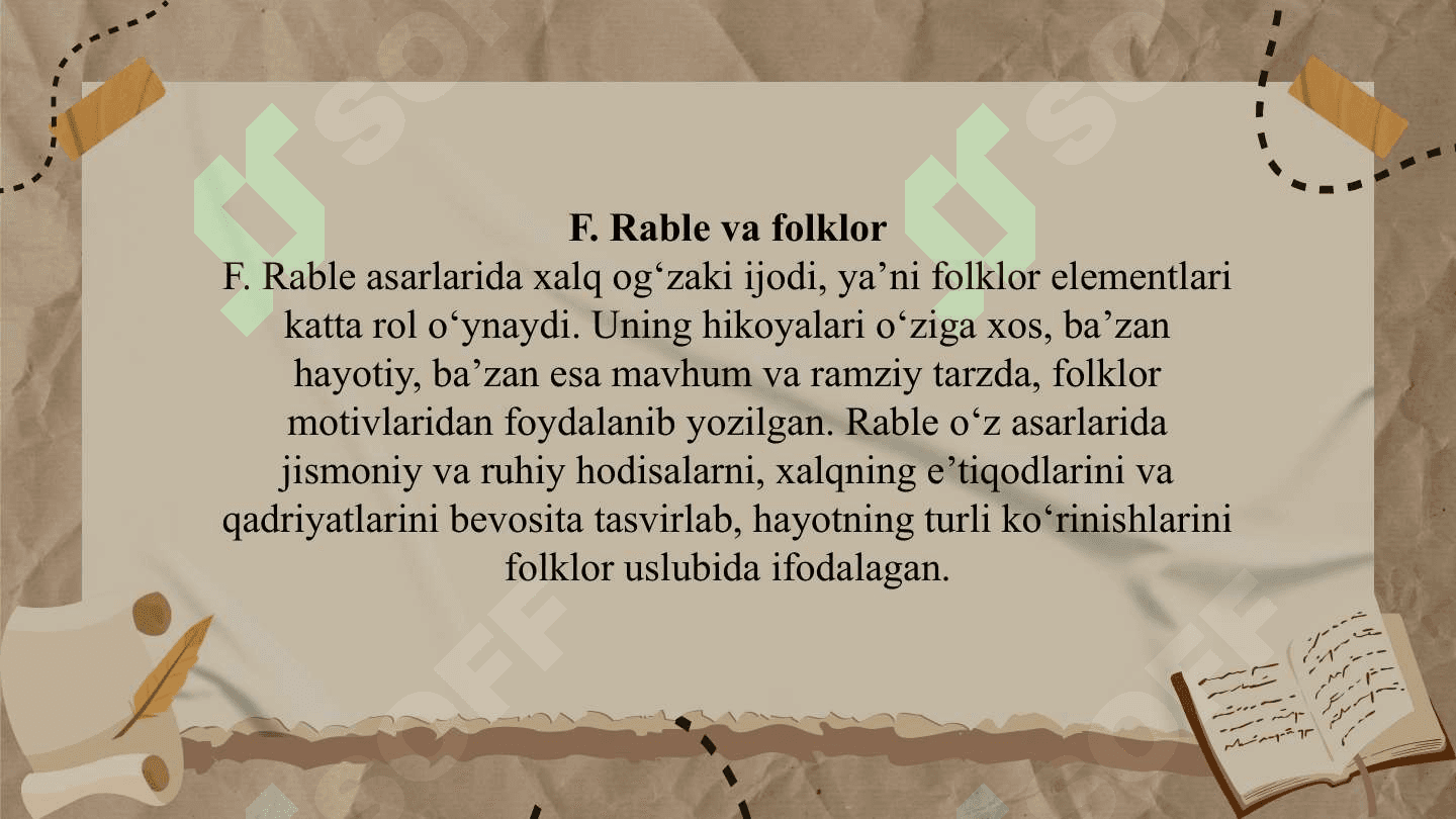 F.Rable va folklor munosabati masalasi 3