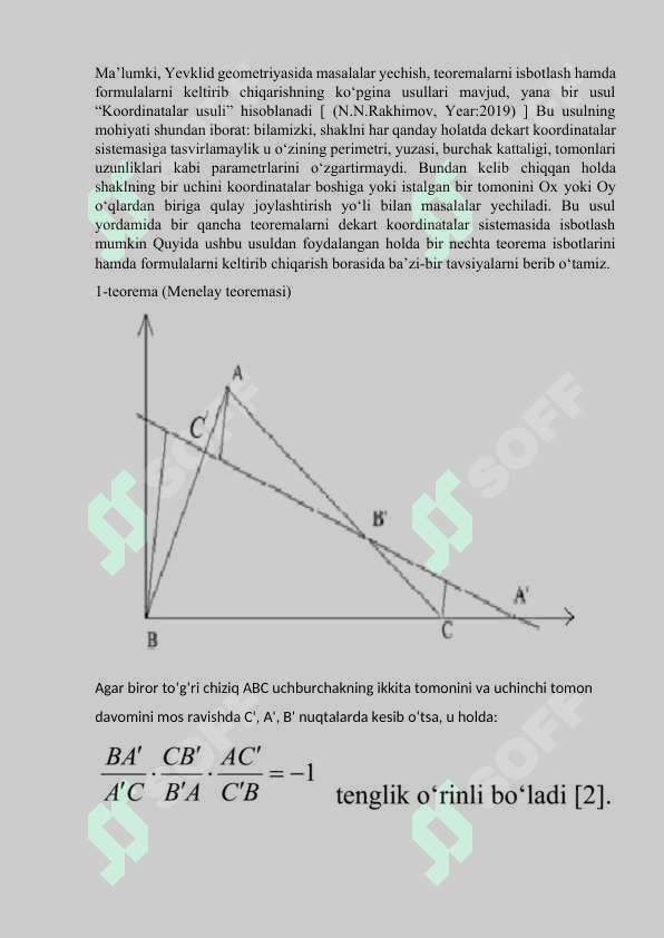 Formulalarni keltirib chiqarish va teoremalarni isbotlashda 2