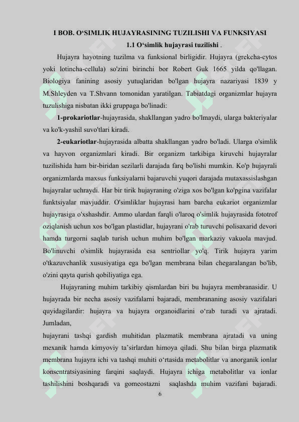 O‘SIMLIK MEMBRANASI KURS ISHI 6