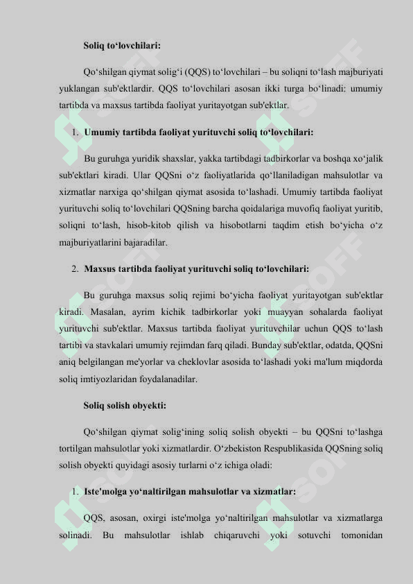 Qo‘shilgan qiymat solig‘i soliq to‘lovchilar va soliq solish obyekti, bazasi, soliq stavkalari va soliq davri 3