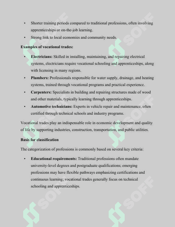 Understanding professions. Types, ethics, and impact 7