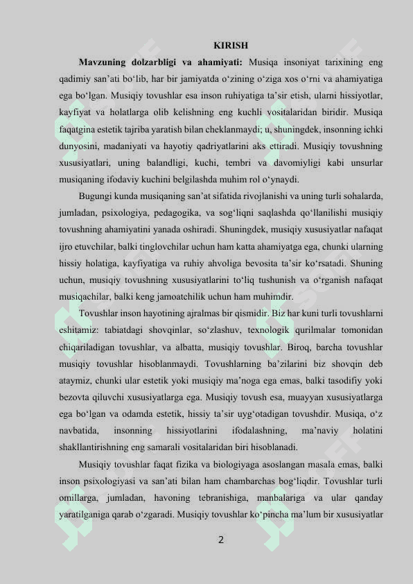 Musiqiy tovush va uning xususiyatlari 2
