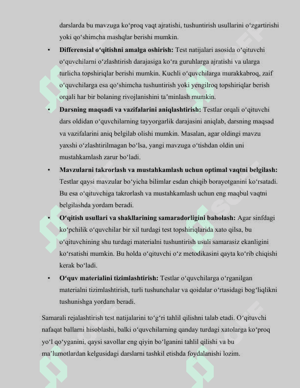 Boshlangʻich sinf matematika darslarida test topshiriqlari foydalanish 6