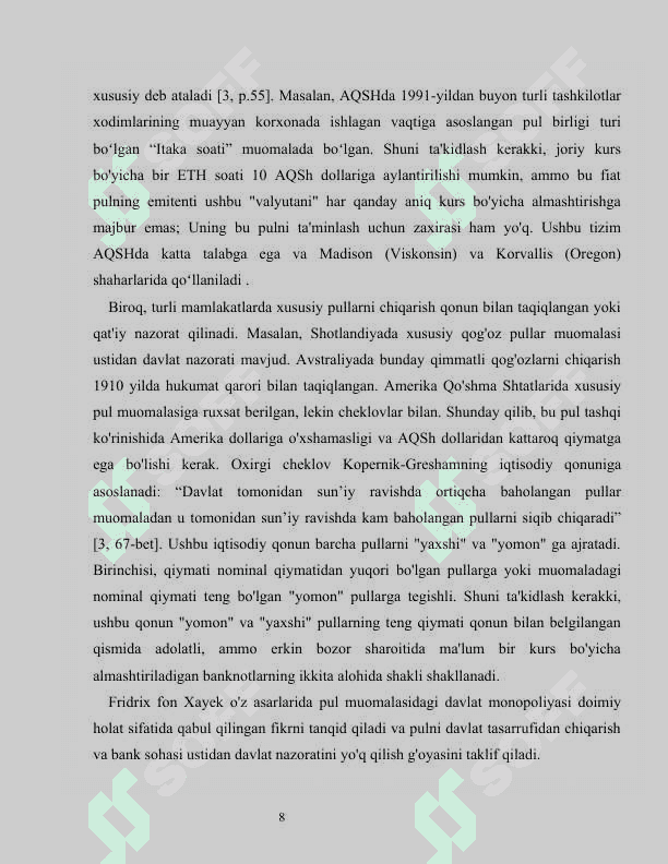 BLOKCHEYN TEXNOLOGIYALARI HAMDA MAYNING VA BITKOIN. ULARNING XUSUSIYATLARI 8