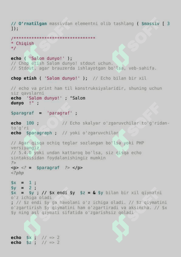 php ni 30 daqqada o'rganish 5