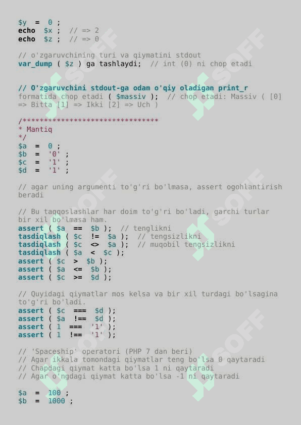 php ni 30 daqqada o'rganish 6