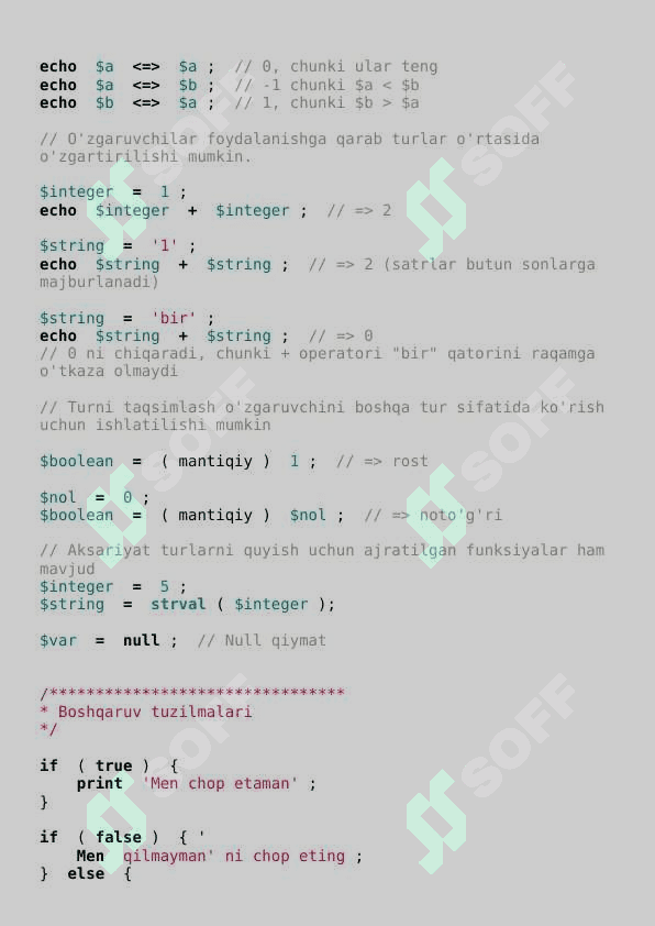 php ni 30 daqqada o'rganish 7