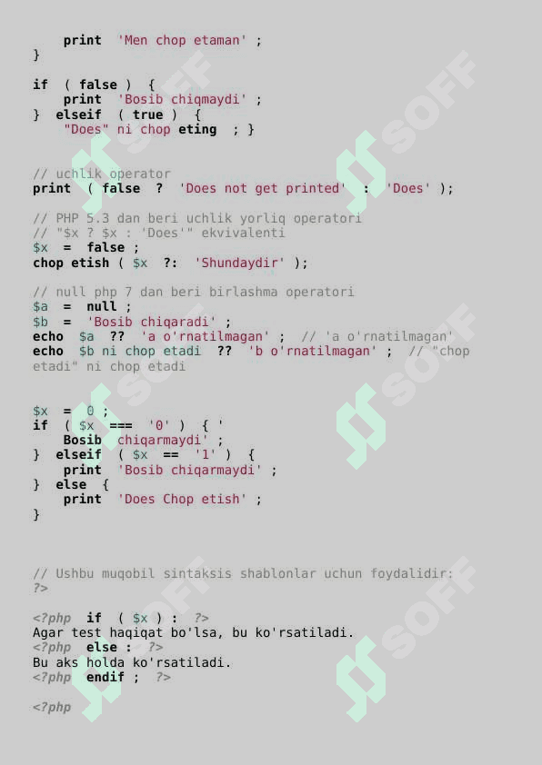 php ni 30 daqqada o'rganish 8