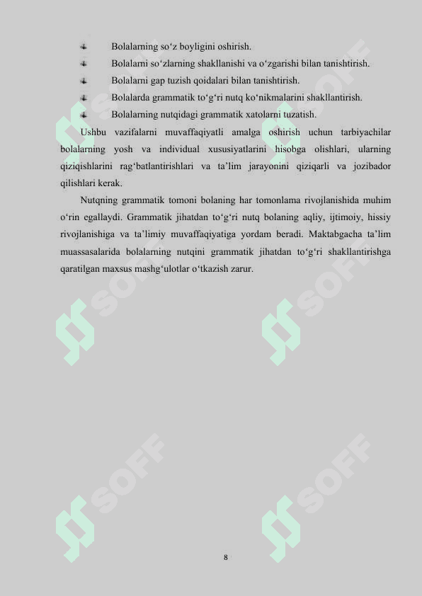 Maktabgacha ta’limda nutqning gramatik tomonini shakllantirish metodikasi 7