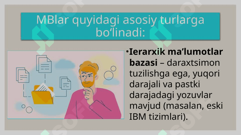 ma'lumotlar bazasi va ularni boshqarish tizimlari bilan ishlashni o'rganish. 5