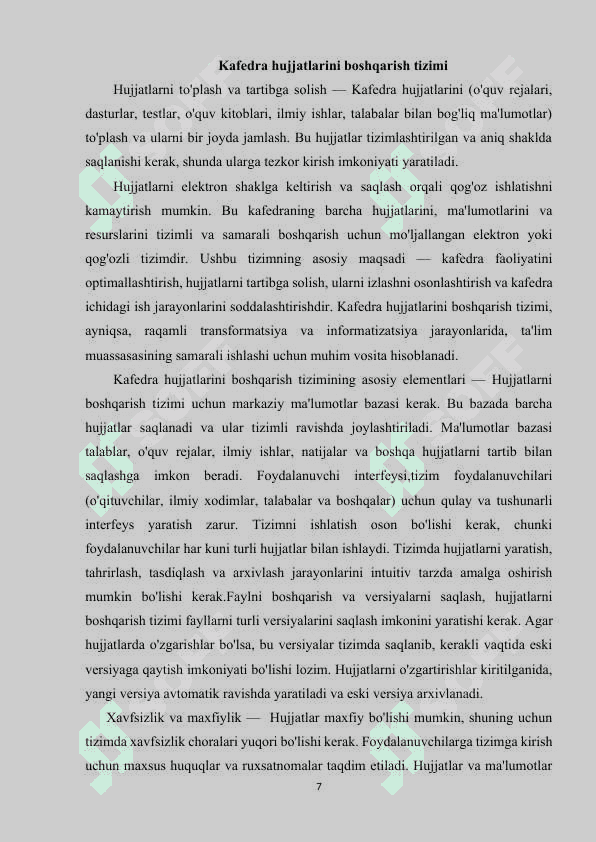 OTM kafedrasi hujjatlarini boshqarish tizimi 7