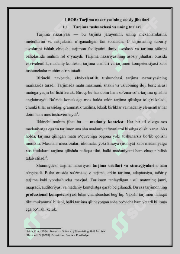Tarjima usullari va ularning klassifikatsiyasi 5
