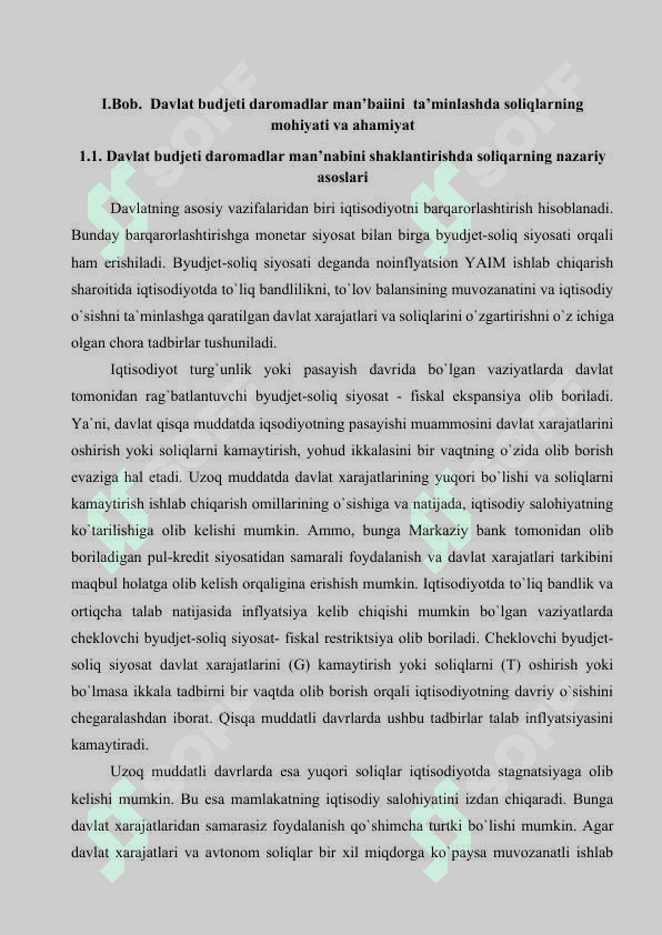 DAVLAT BUDJETINING DAROMALARI VA XARAJATLARI. 6