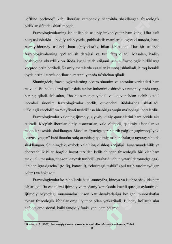 Ingliz va o‘zbek tillarida frazeologizmlar klassifikatsiyasi 8